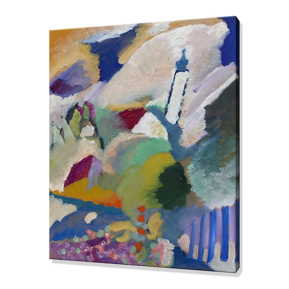 Wassily Kandinsky Murnau With Church I 1910 Expressionist Color Wall Art