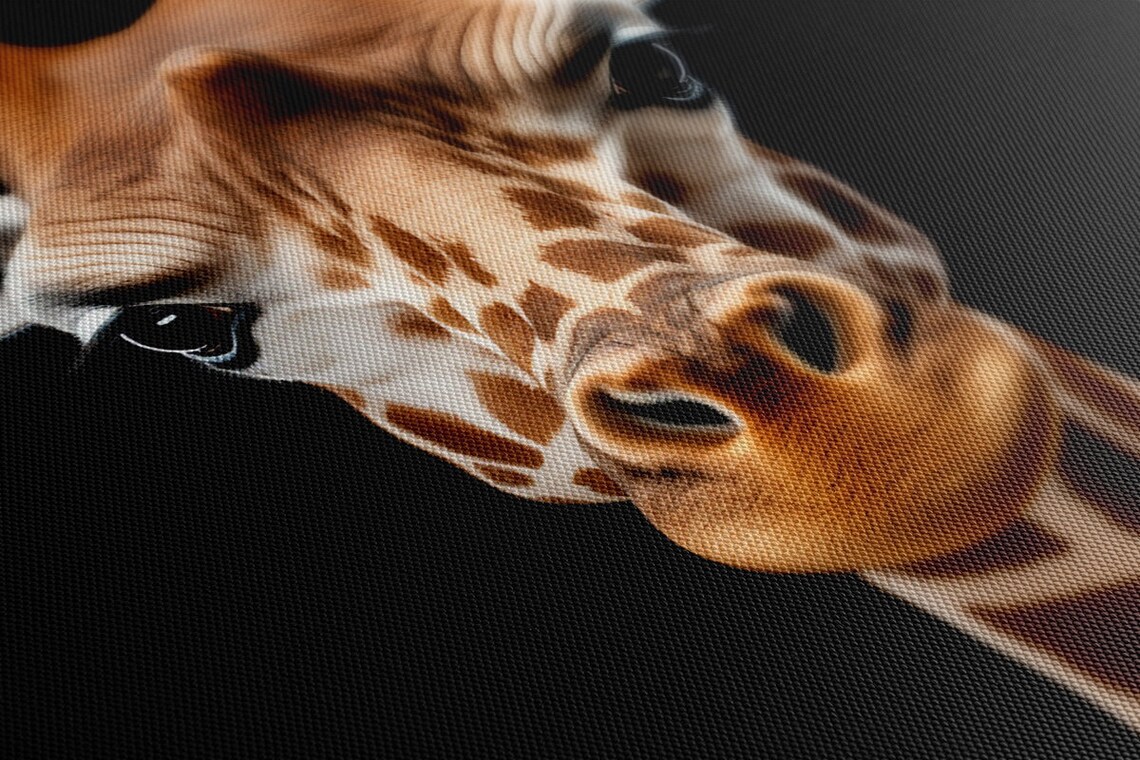 Giraffe Portrait Art Print, Animal Wall Decor - Image 2