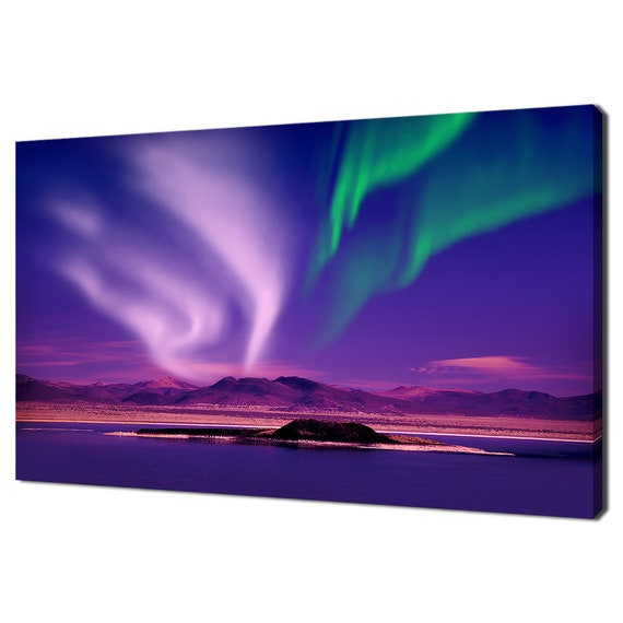 Beautiful Colourful Northern Lights Aurora Borealis Modern Design Home Decor Print Wall Art Picture Wall Hanging