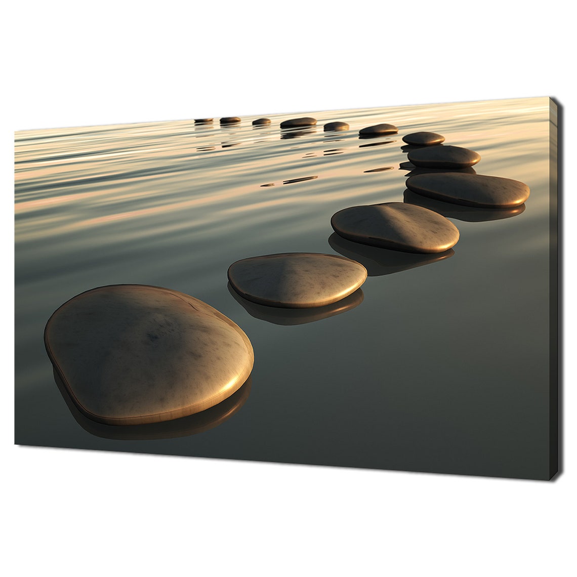Beautiful Step Stones Towards The Sunset Seascape Modern Design Home Decor Print Wall Art Wall Hanging