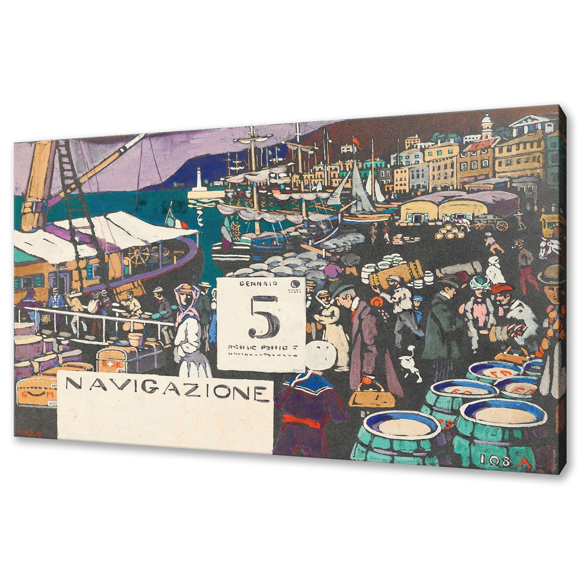 Wassily Kandinsky Entwurf Fr Ein Schiffsplakat Study For A Ship Poster 1906 Classic Design Abstract Reproduction Print Wall Art