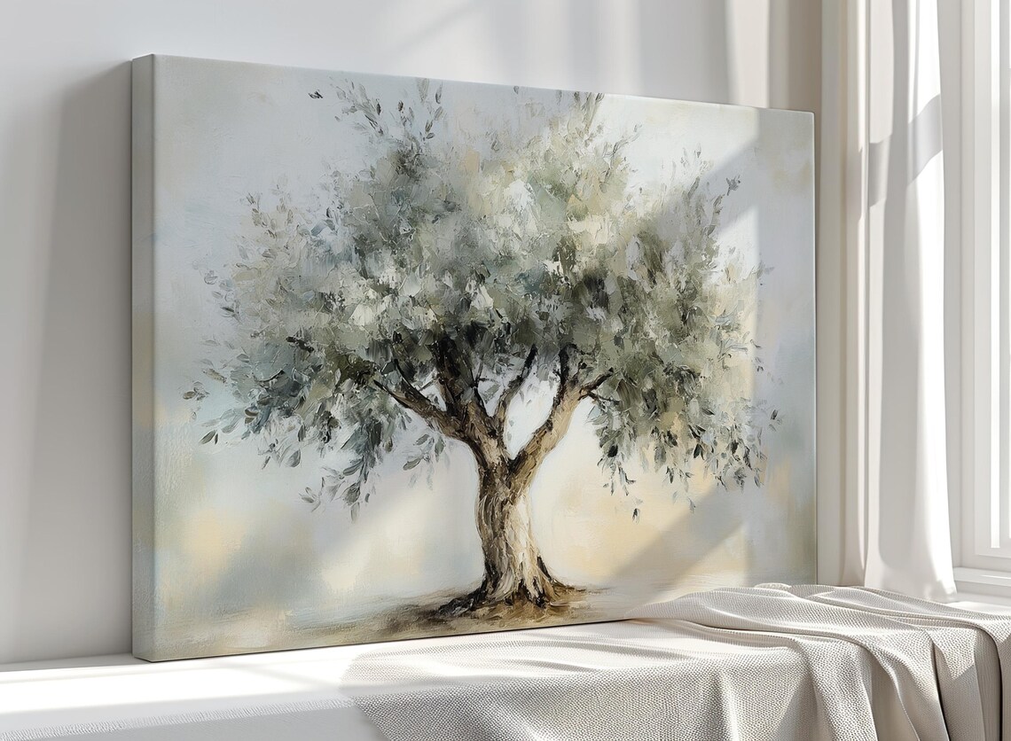 Sage Green Olive Tree Vintage Art Print, Farmhouse Decor - Image 2