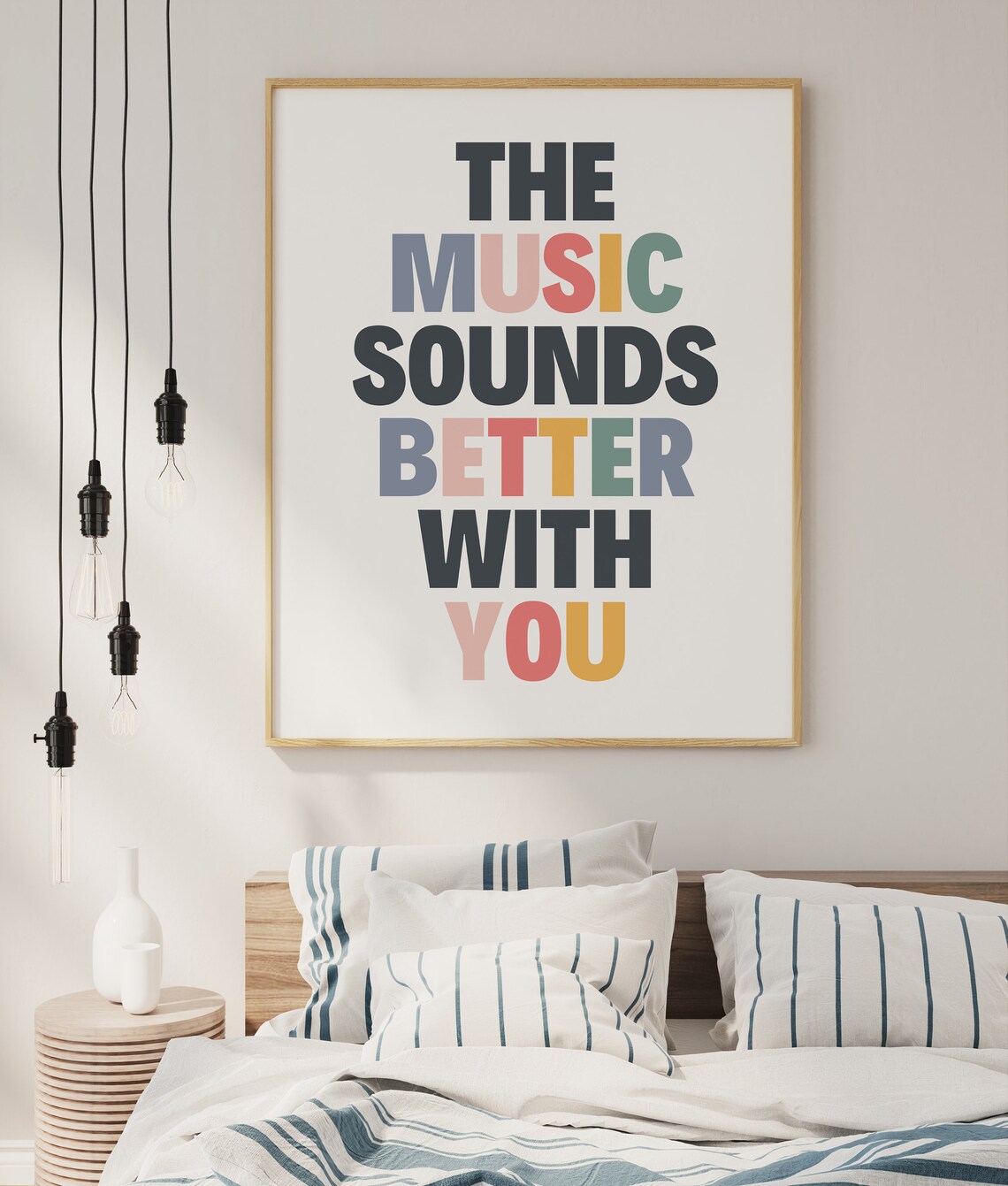 The Music Sounds Better With You Poster, Retro Love Decor - Image 2