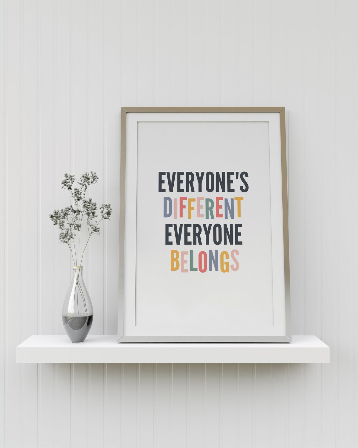 Everyone Belongs Quote Art Print, Colorful Typography - Image 3