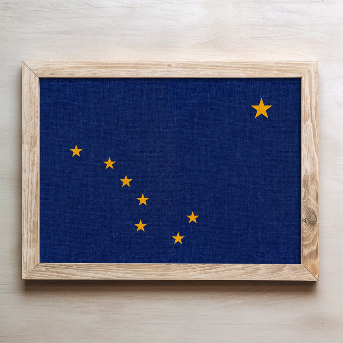 Alaska State Flag Big Dipper North Star Navy Vintage Art Poster - Image 3