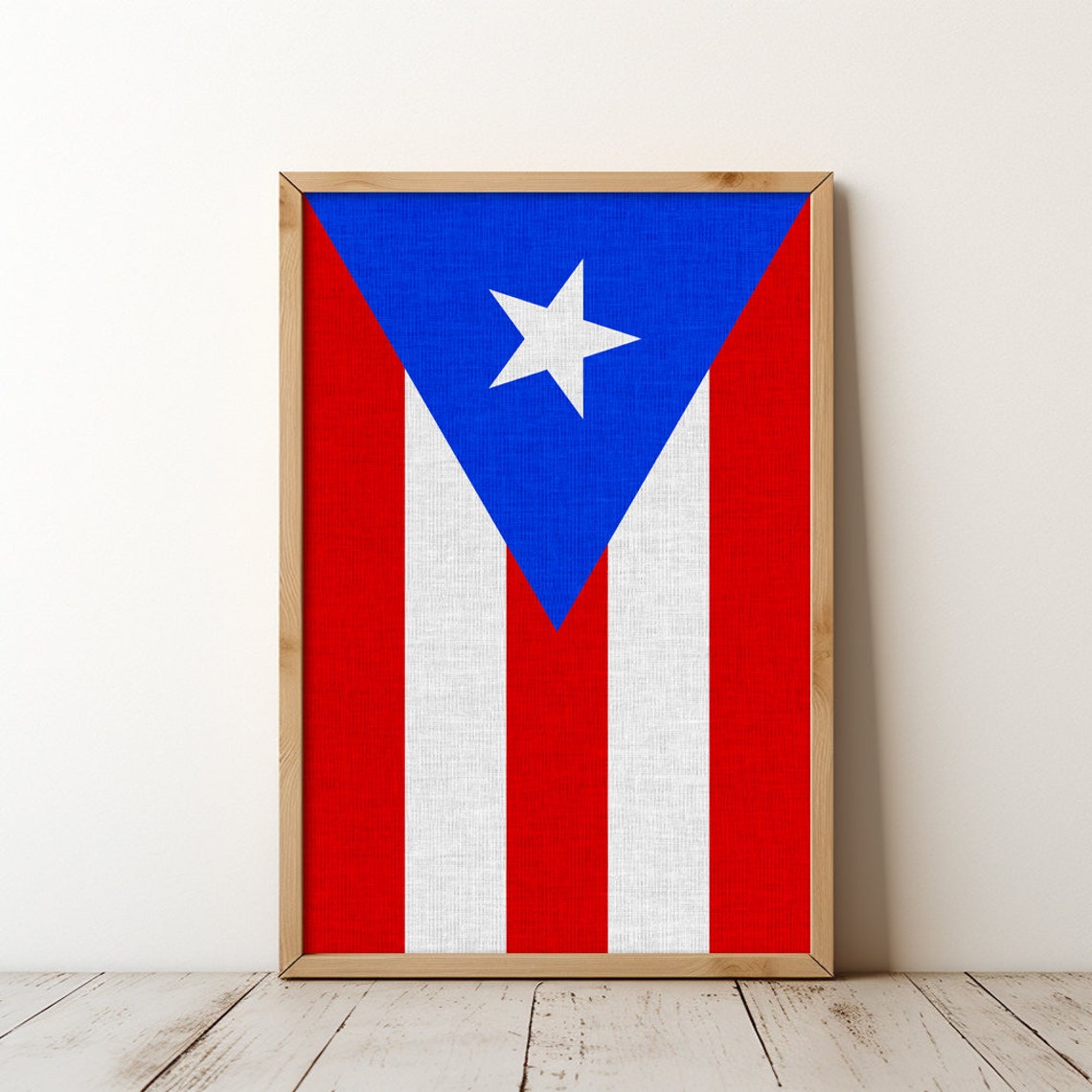 Puerto Rico Puerto Rican Flag Travel Wall Art Poster Print