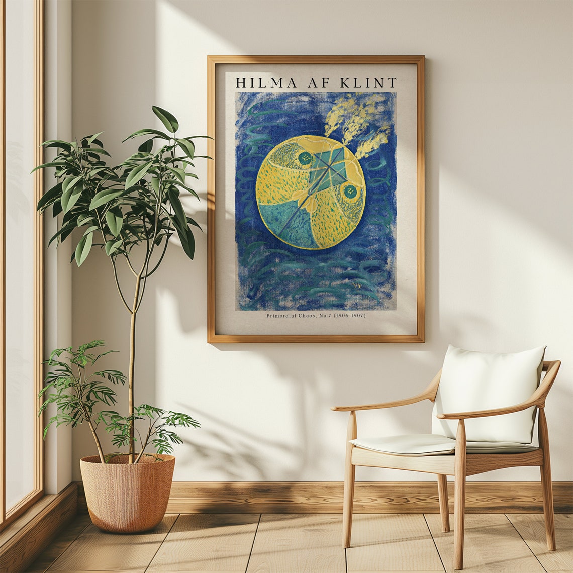 Hilma af Klint Primordial Chaos No 7 Yellow Orb Deep Blue Poster - Image 5