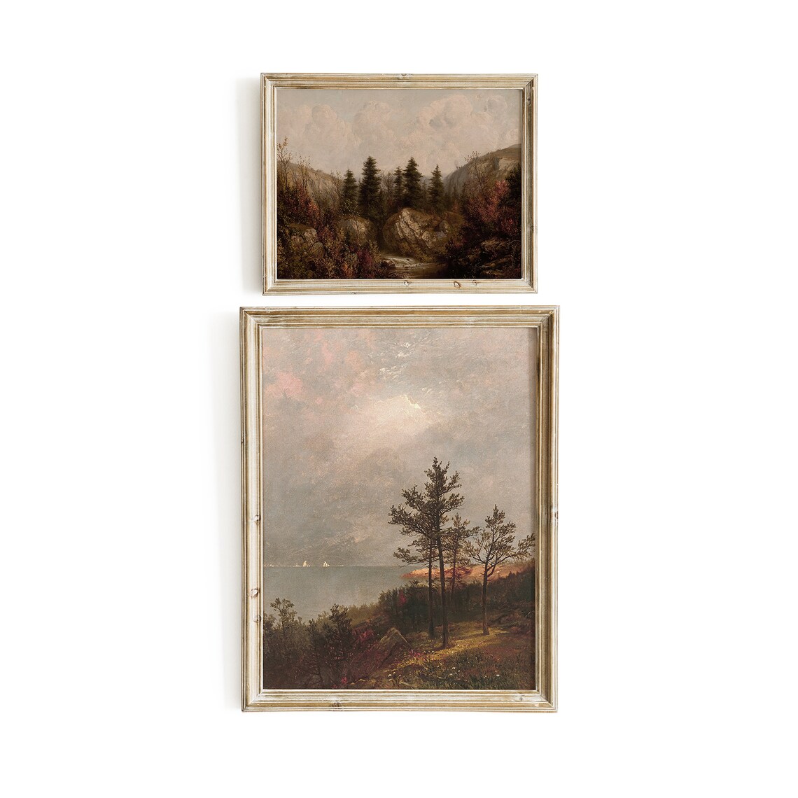 Vintage Autumn Landscape Paintings Gallery Wall Set of Nine Poster - Image 5