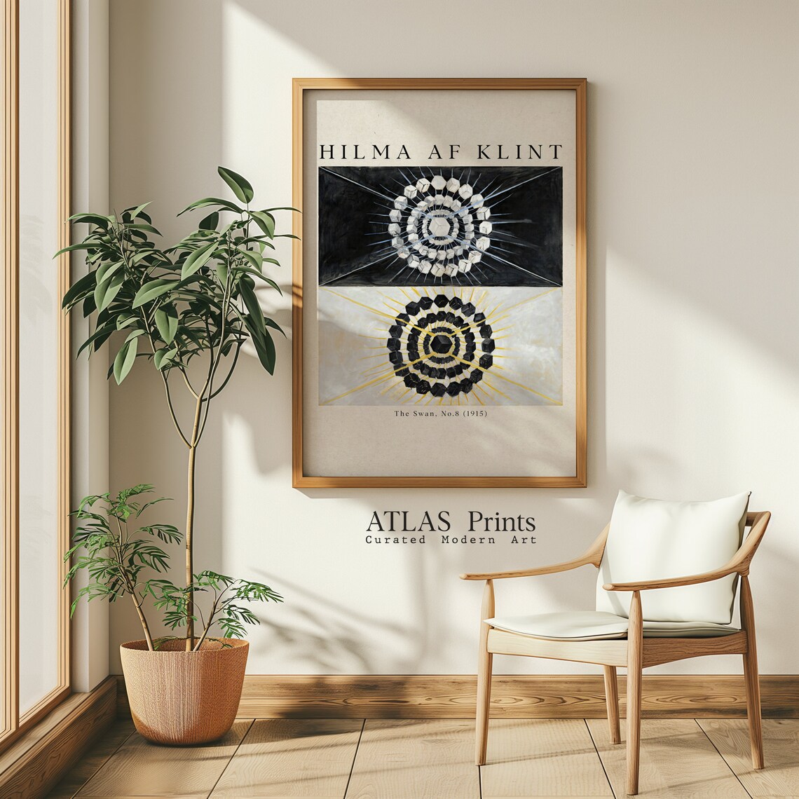 Hilma af Klint The Swan No 8 Twin Cube Orbs Abstract Art Poster - Image 2
