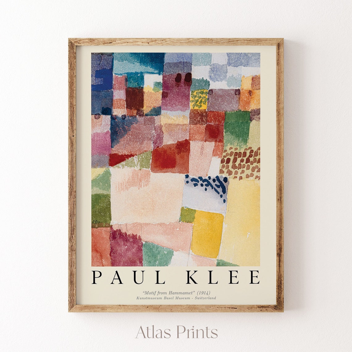 Paul Klee Motif from Hammamet Patchwork Colorful Abstract Art Poster