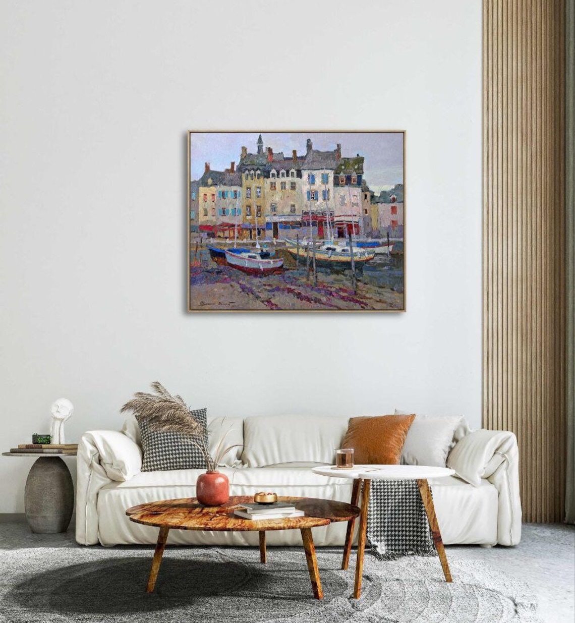 Fishing Boats, Northern France Landscape Art Print - Image 2