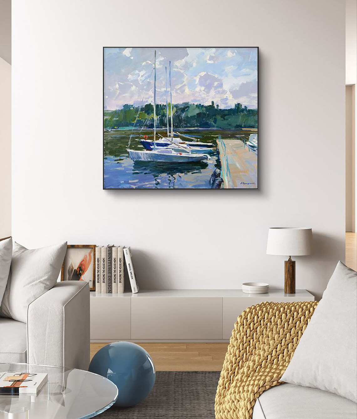 Pier Painting, Impressionist Landscape Art Print - Image 2