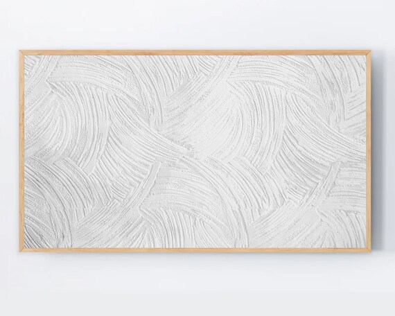 Samsung Frame Tv Art Paint Texture Concrete Wall Modern Abstract Artwork The Neutral Minimal For