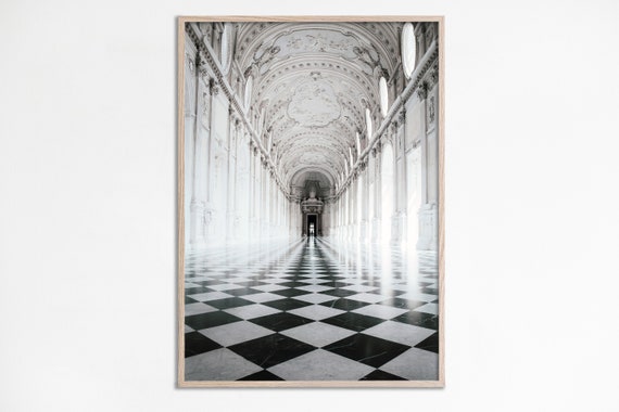 Italian Architecture Arched Hallway Travel Poster