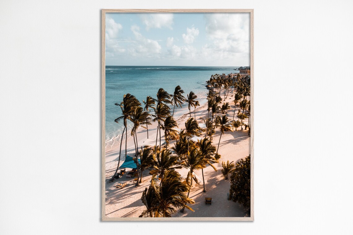 Palm Trees Photo Print Tropical Beach Tree Wall Art Summer Decor Boho Poster