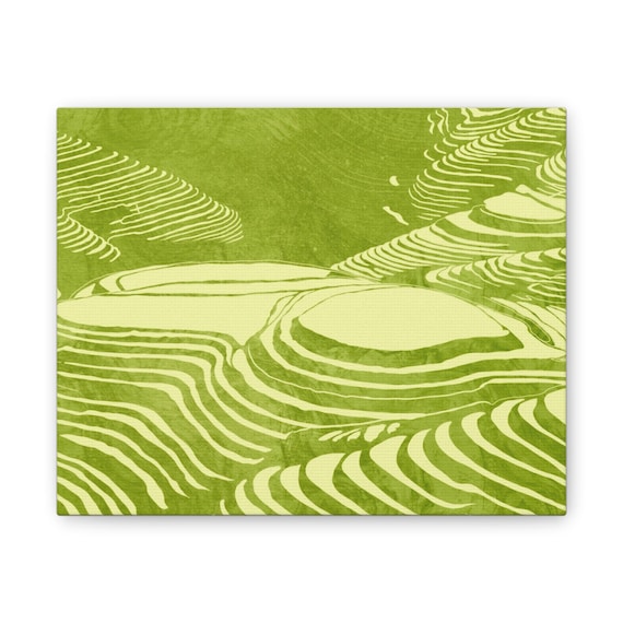 Philippines Rice Terraces Canvas Stretched Wall Art Filipino Heritage Poster