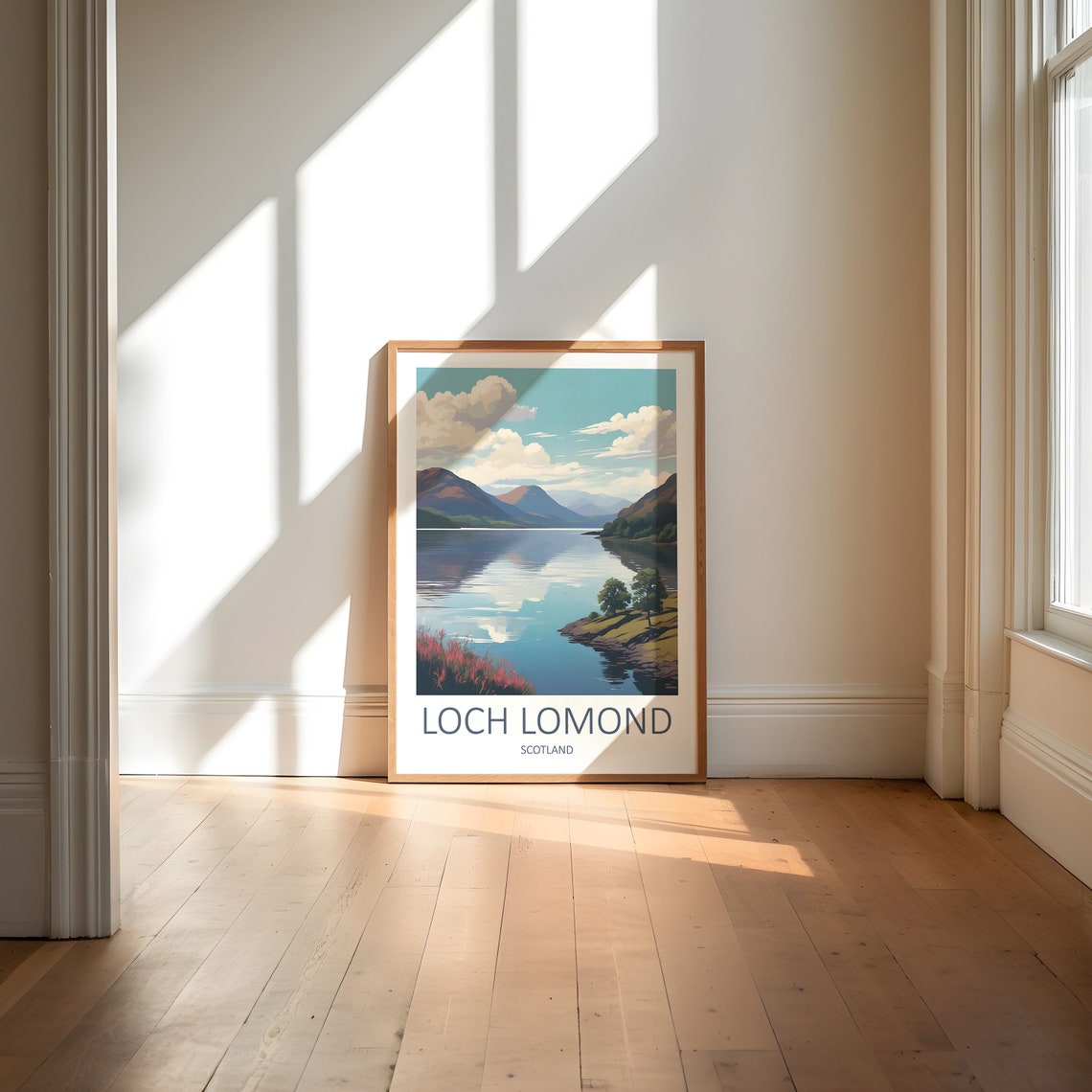 Loch Lomond Print Loch Lomond Poster Scotland Print Loch Lomond Travel Print Scottish Prints Scotland Art Travel Gift Scottish Gifts - Image 6