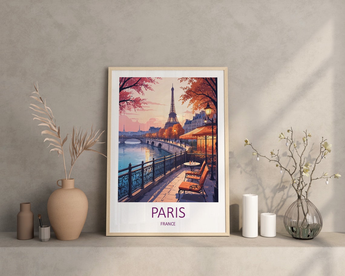 Paris Print Paris Poster Paris Gifts Eiffel Tower France Poster Paris Travel Print France Print Paris Wall Art Prints Travel Gift - Image 4