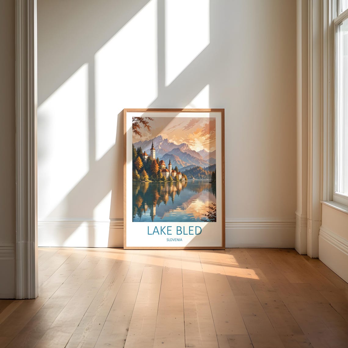 Lake Bled Print Lake Bled Poster Lake Bled Slovenia Slovenia Art Print Travel Wall Art Lake Lake Bled Travel Print Art Lover Gift - Image 6