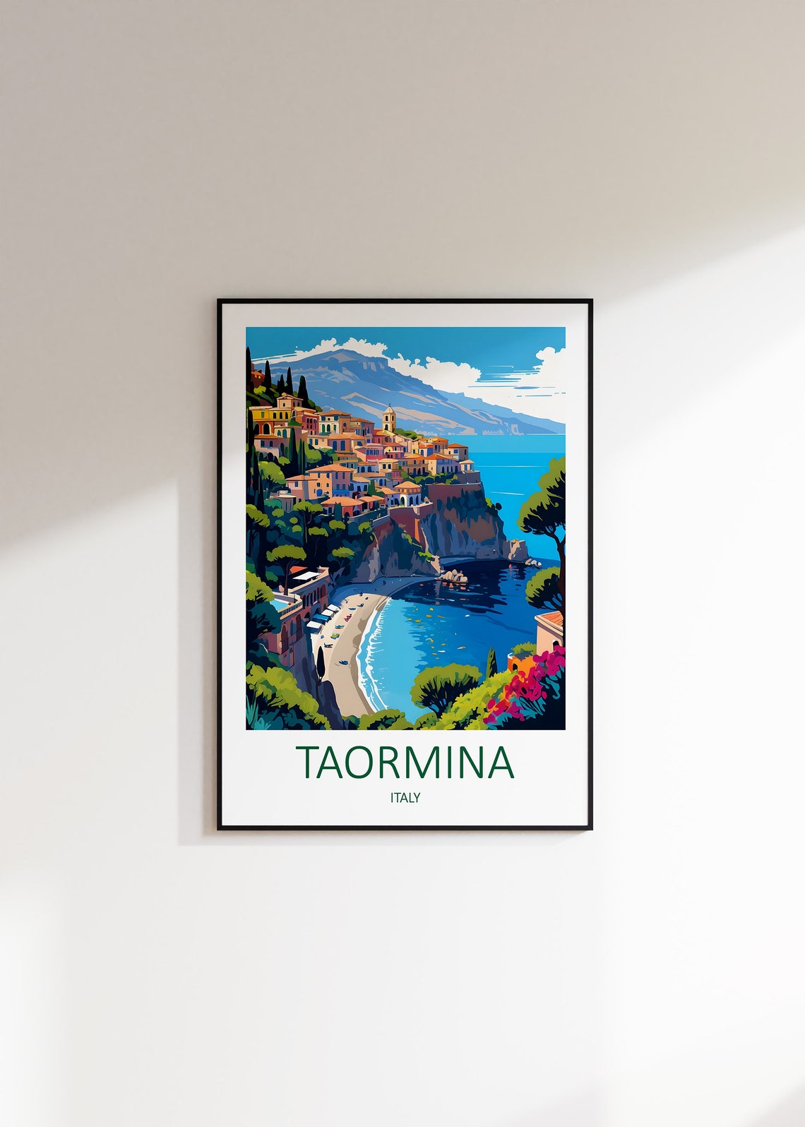 Taormina Print Taormina Poster Italy Wall Art Italy Poster Print Sicily Print Taormina Travel Print Travel Gift Sicily Wall Art - Image 4