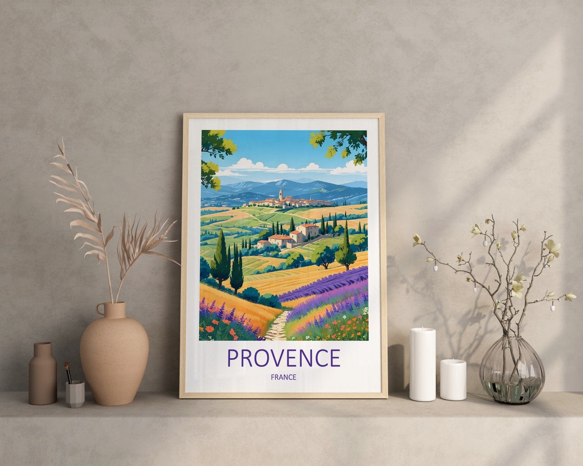Provence Print Provence Poster France Print France Poster Travel Gift French Prints French Gifts France Wall Prints Provence Art - Image 4
