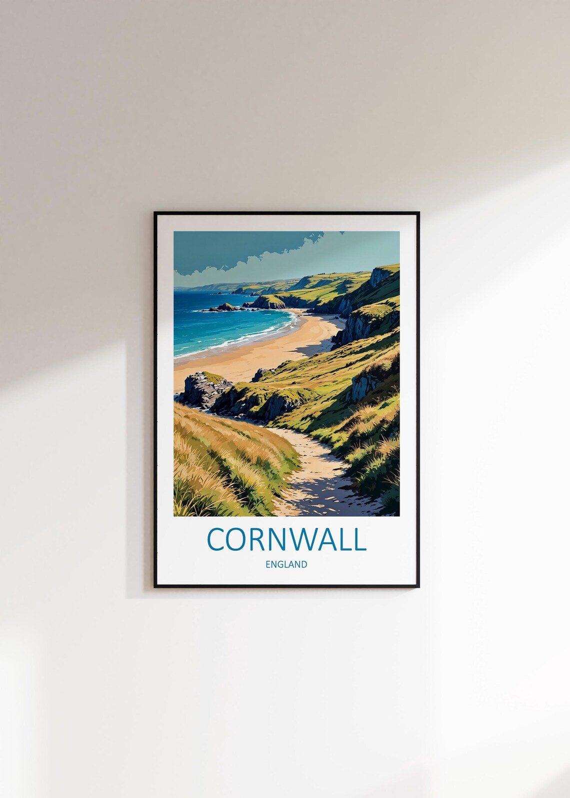 Cornwall Travel Print, Place Wall Art Print - Image 3