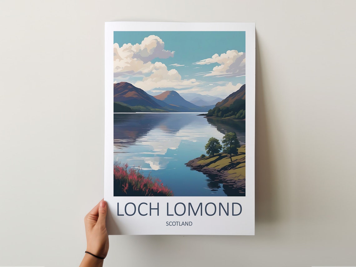 Loch Lomond Print Loch Lomond Poster Scotland Print Loch Lomond Travel Print Scottish Prints Scotland Art Travel Gift Scottish Gifts - Image 5