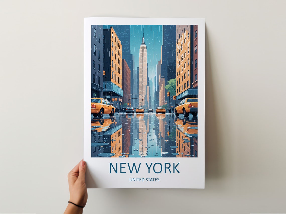 New York Print New York Poster New York Gifts New York Travel Print United States Travel Gift New York Wall Art New York City Print - Image 5