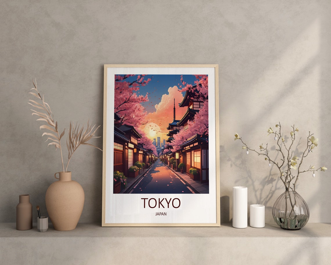 Tokyo Print Tokyo Poster Tokyo Wall Art Japan Print Tokyo Travel Print Tokyo Japan Poster Japan Wall Art Travel Gift Tokyo Art Print - Image 4