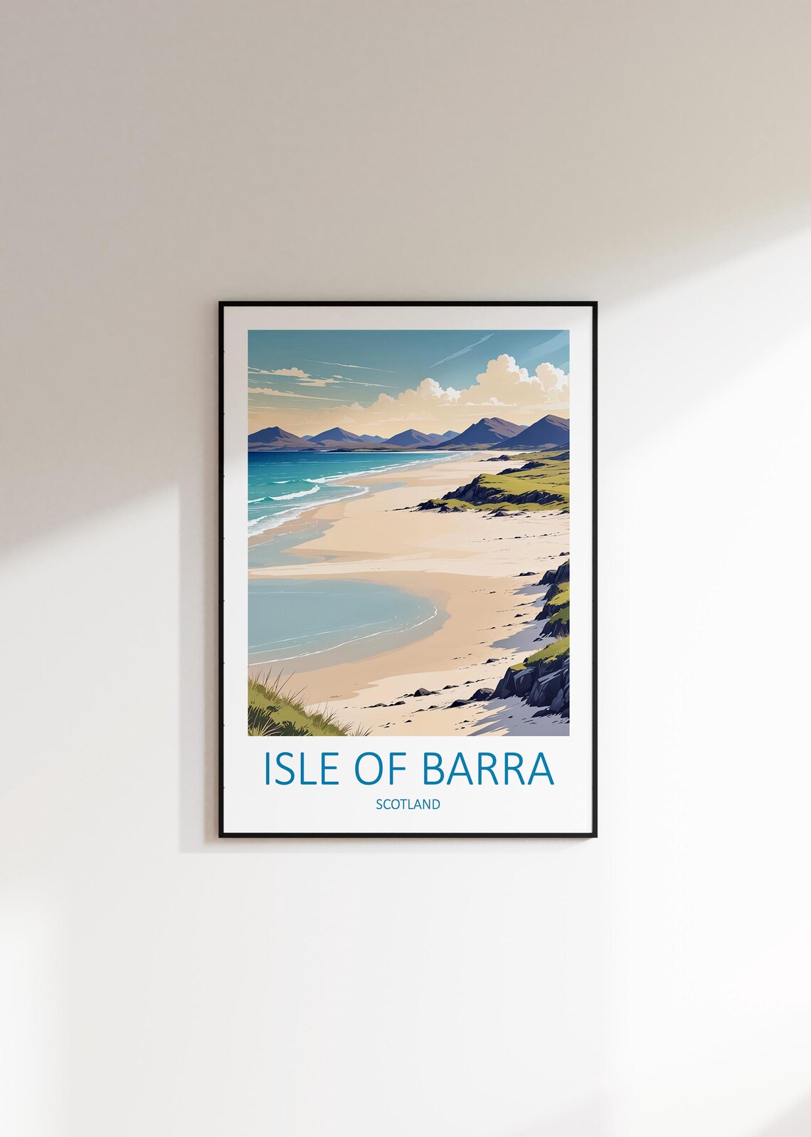 Isle Of Barra Scotland White Sand Beach Turquoise Travel Poster - Image 3