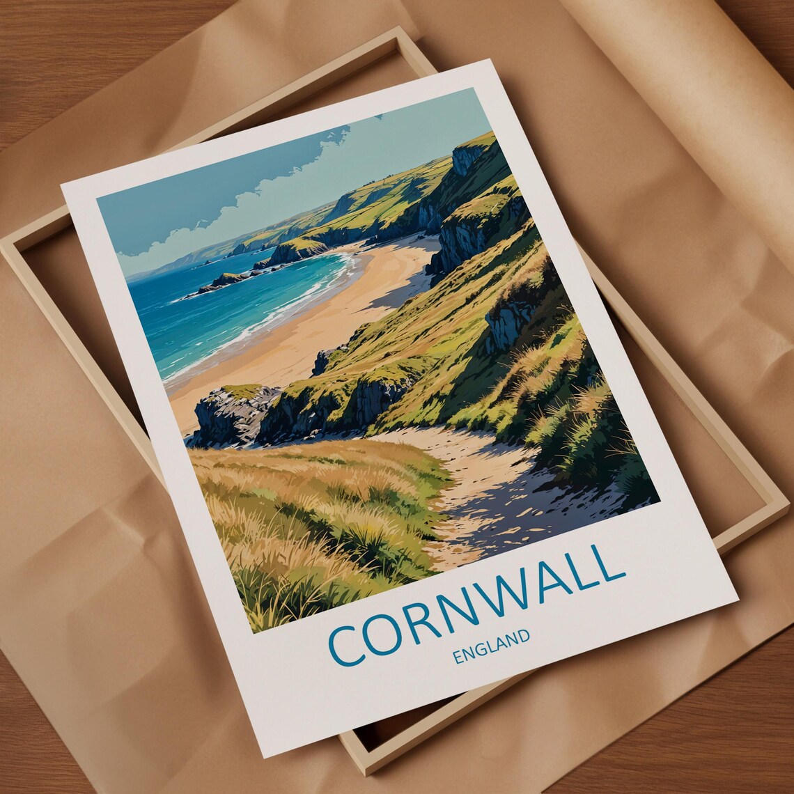 Cornwall Travel Print, Place Wall Art Print - Image 4