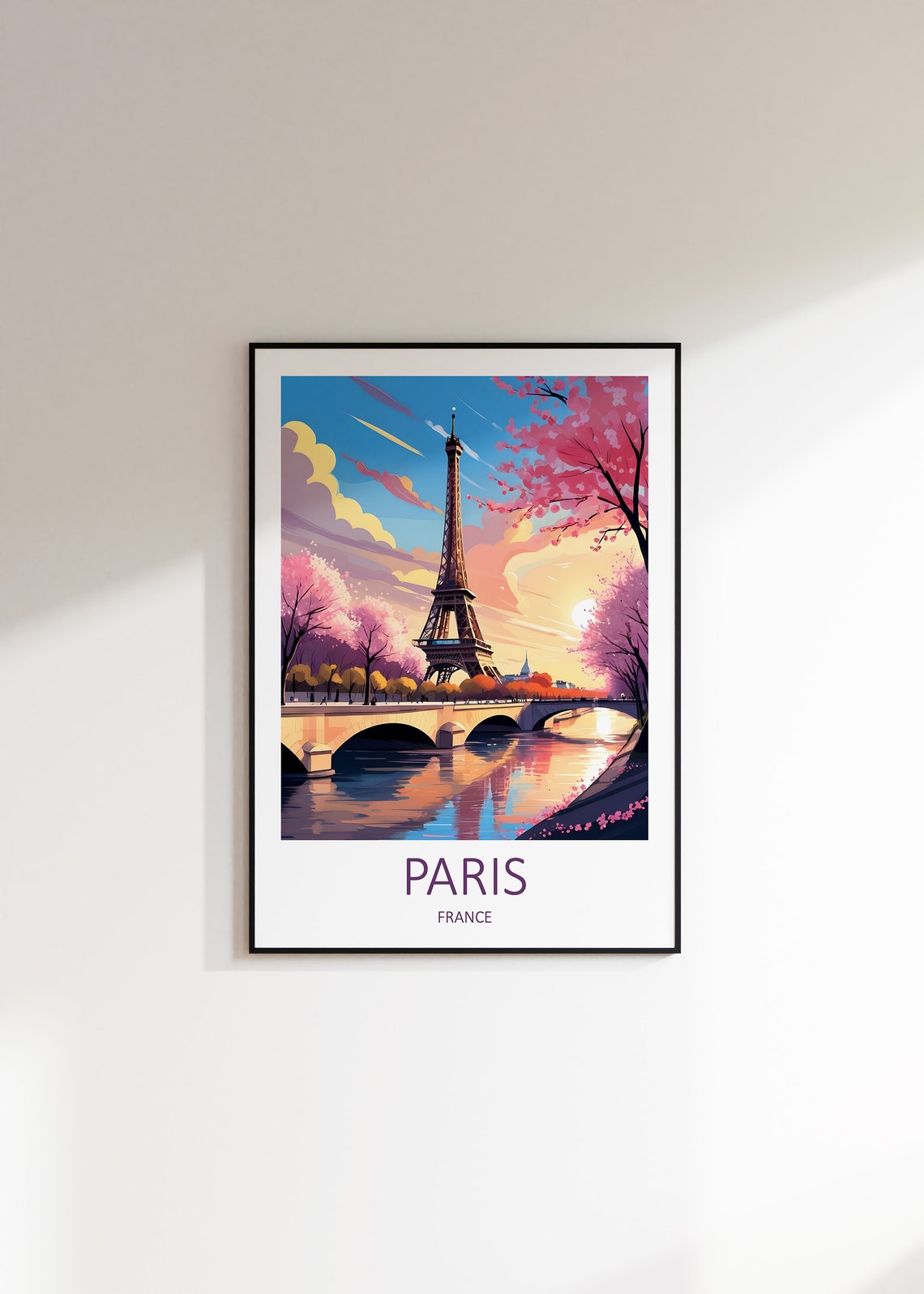 Paris Print Paris Poster Paris Wall Art France Print Paris Travel Print Eiffel Tower Print Travel Gift French Poster Paris Gifts - Image 3