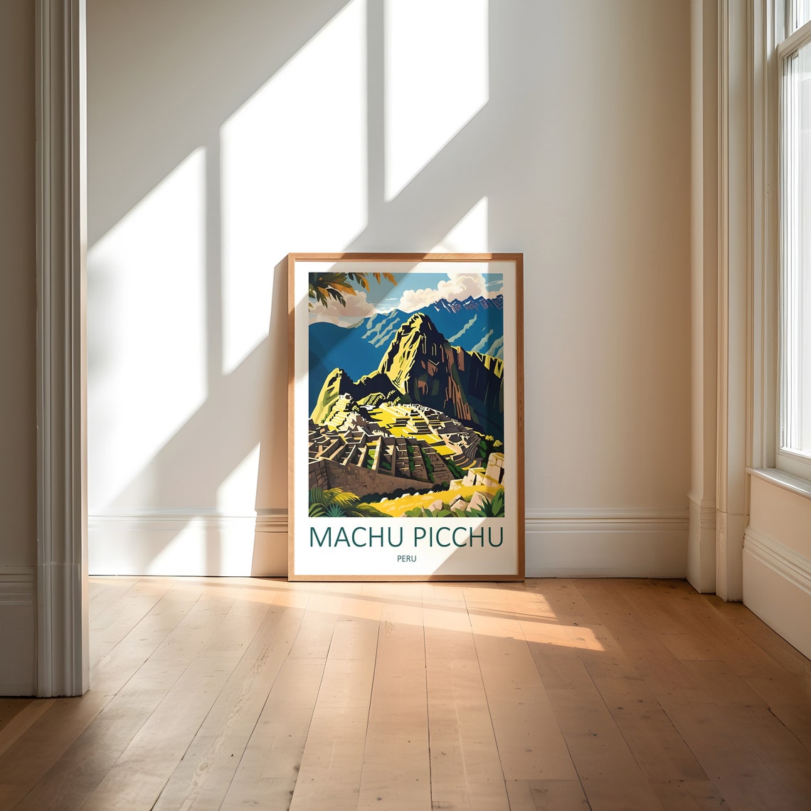 Machu Picchu Peru Ancient Inca Ruins Below Towering Andes Peak Poster - Image 6