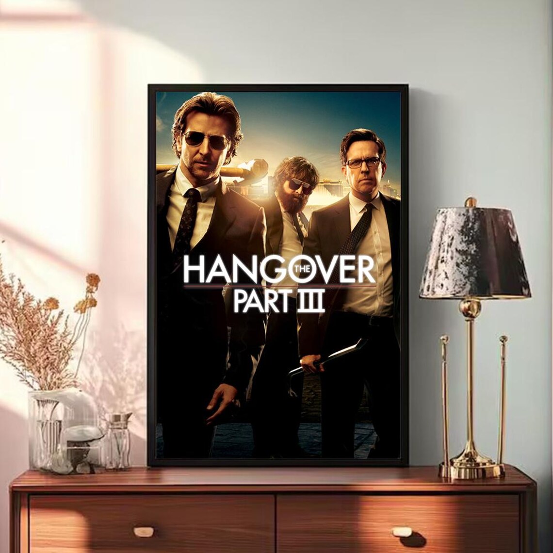 The Hangover Part III Comedy Movie Suited Trio Sunset Vegas Poster - Image 3