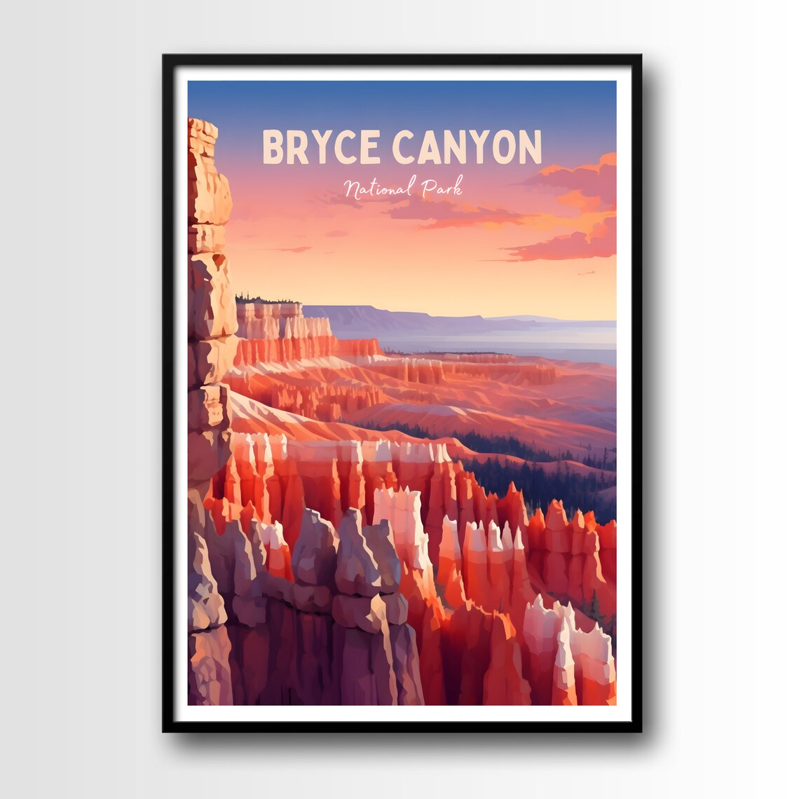 Bryce Canyon National Park Travel Poster, Art Print - Image 2