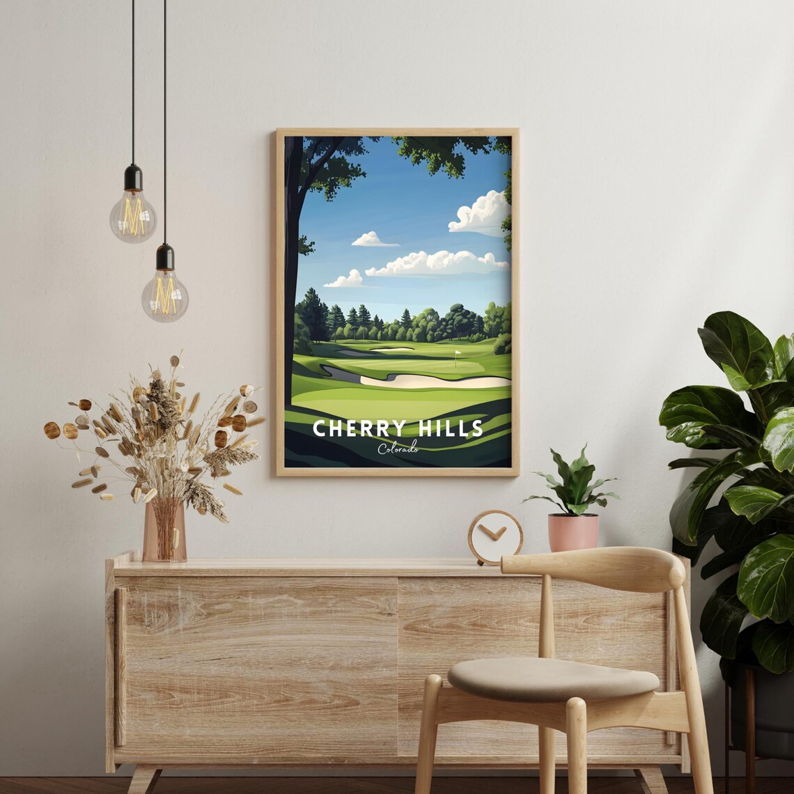Cherry Hills Golf Poster Cherry Hills Golf Course Cherry Hills Golf Print Golf Course Print Golf Wall Art Golf Gift Idea Home Office - Image 2