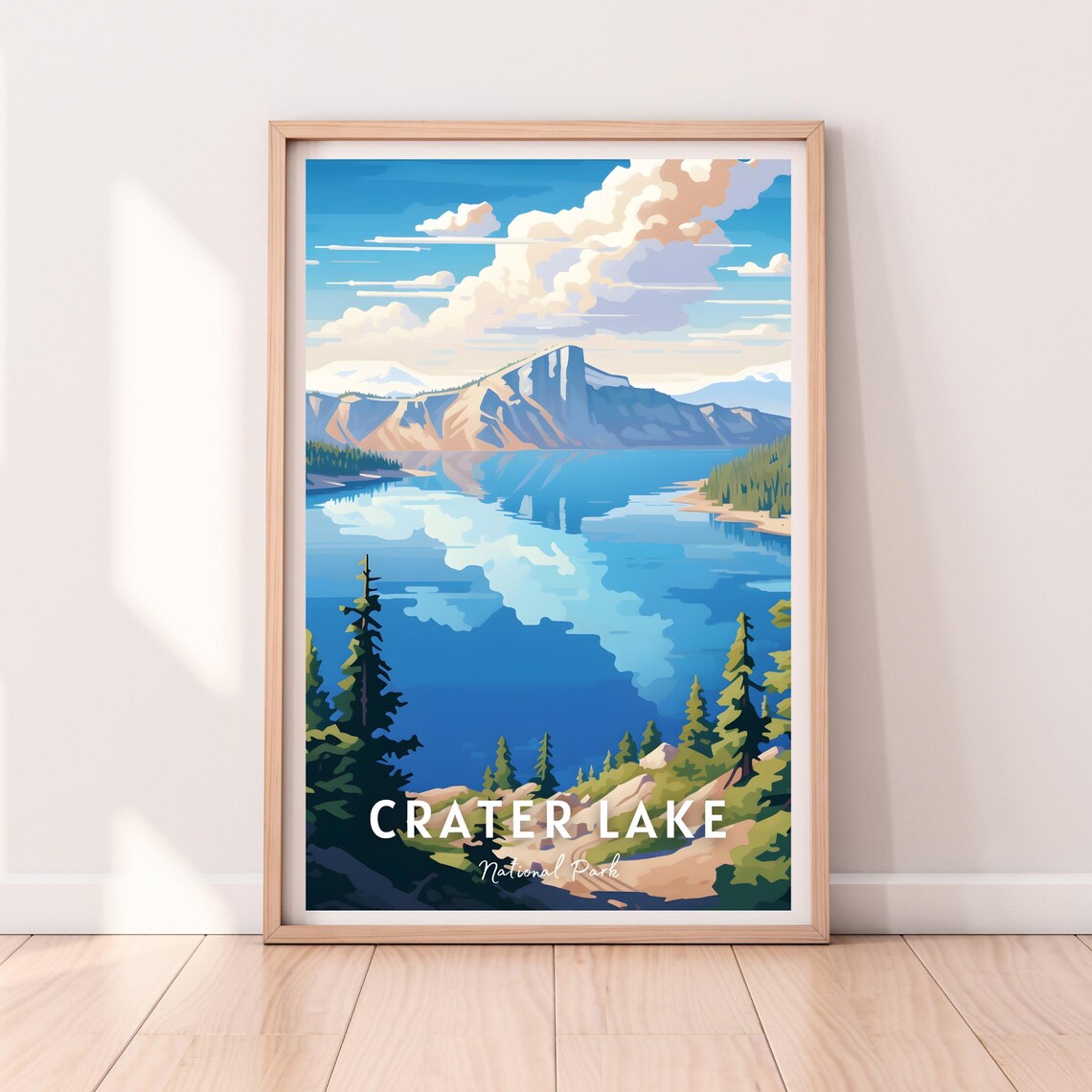 Crater Lake National Park Travel Poster, Oregon - Image 2