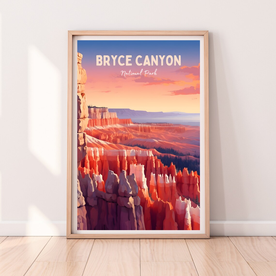 Bryce Canyon National Park Travel Poster, Art Print