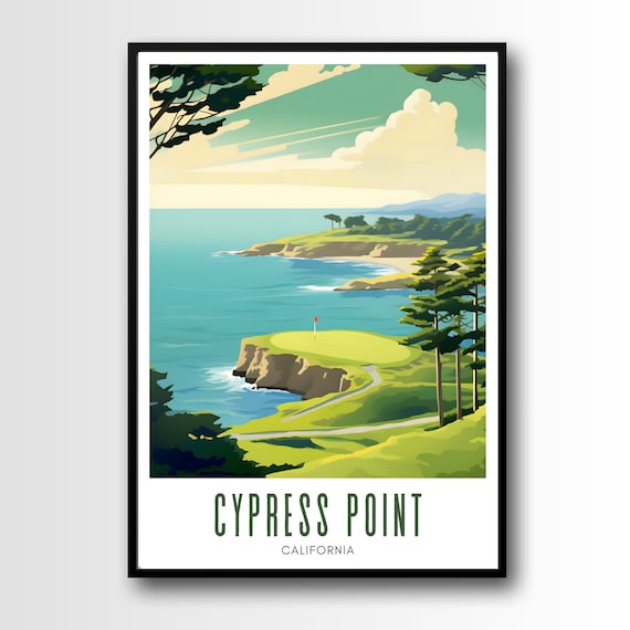 Cypress Point Poster Cypress Point Golf Course Cypress Point Print Golf Course Print Cypress Point Golf Course