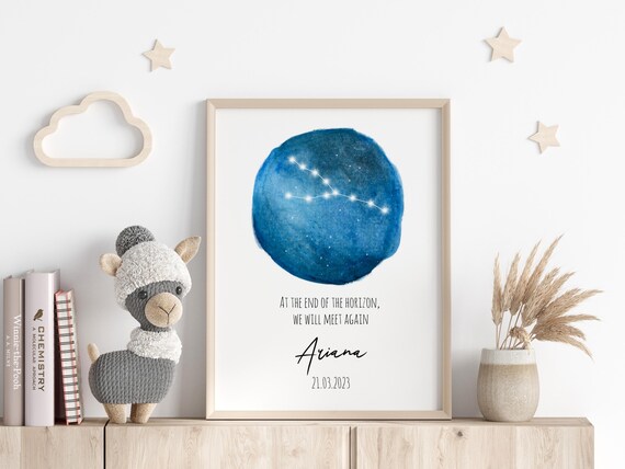 Personalized Taurus Star Map Baby Loss Memorial Keepsake Poster
