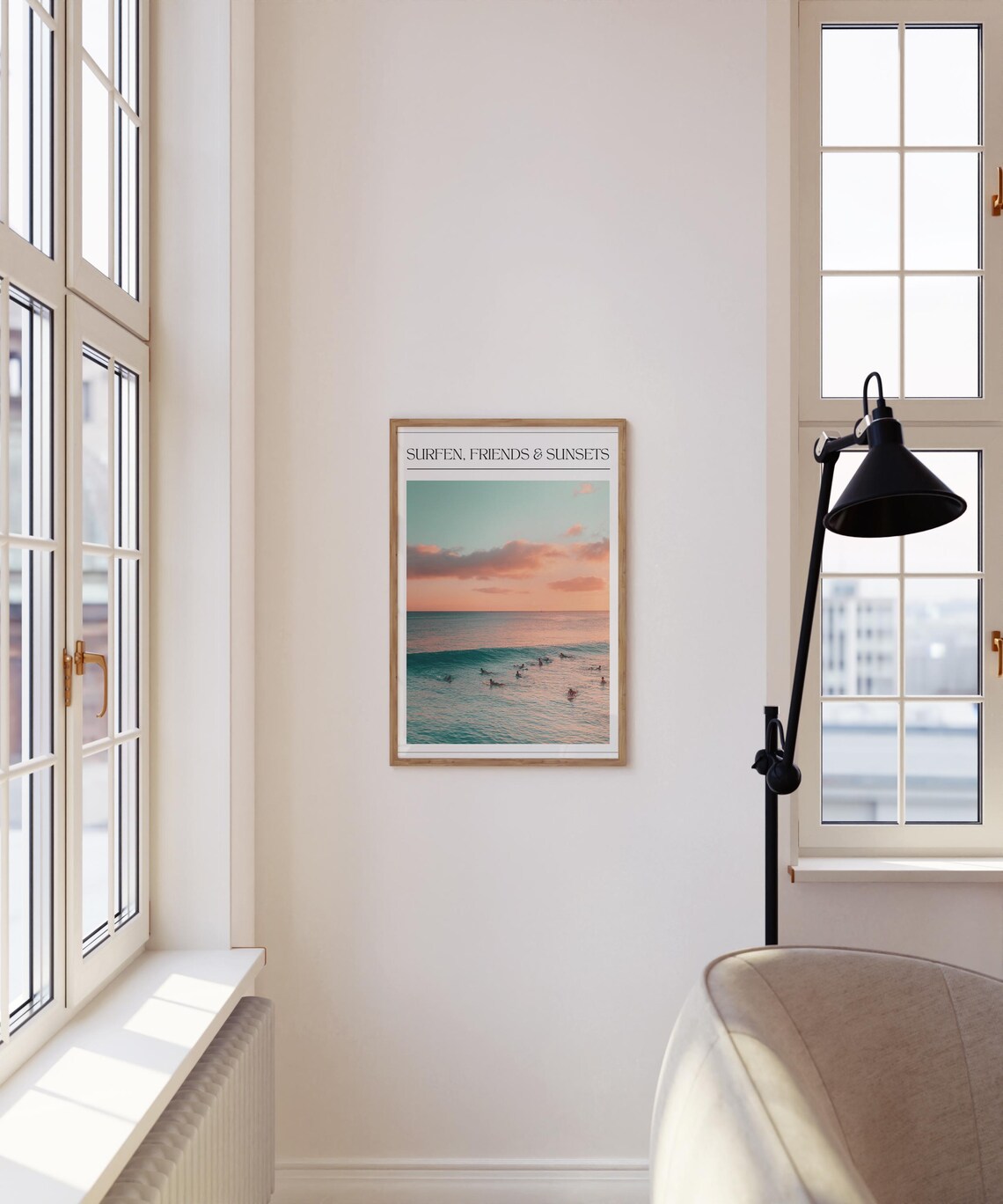 Surfen Friends And Sunsets Ocean Surf Photo Sunset Beach Poster - Image 4