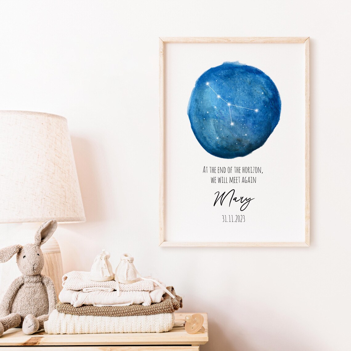 Personalized Zodiac Star Map Baby Loss Memorial Keepsake Poster - Image 5