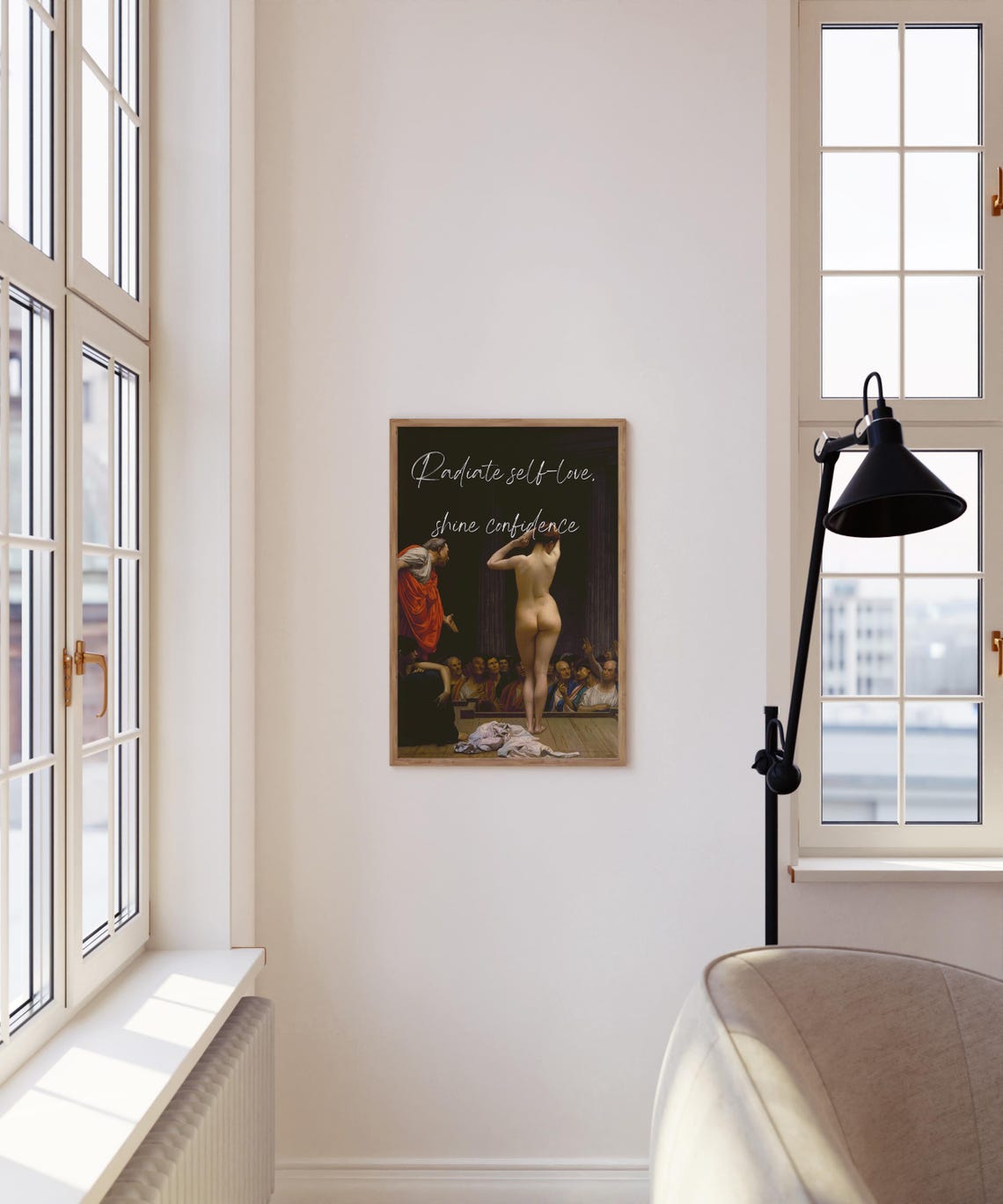 Radiate Self-Love Shine Confidence Altered Classical Art Quote Poster - Image 4