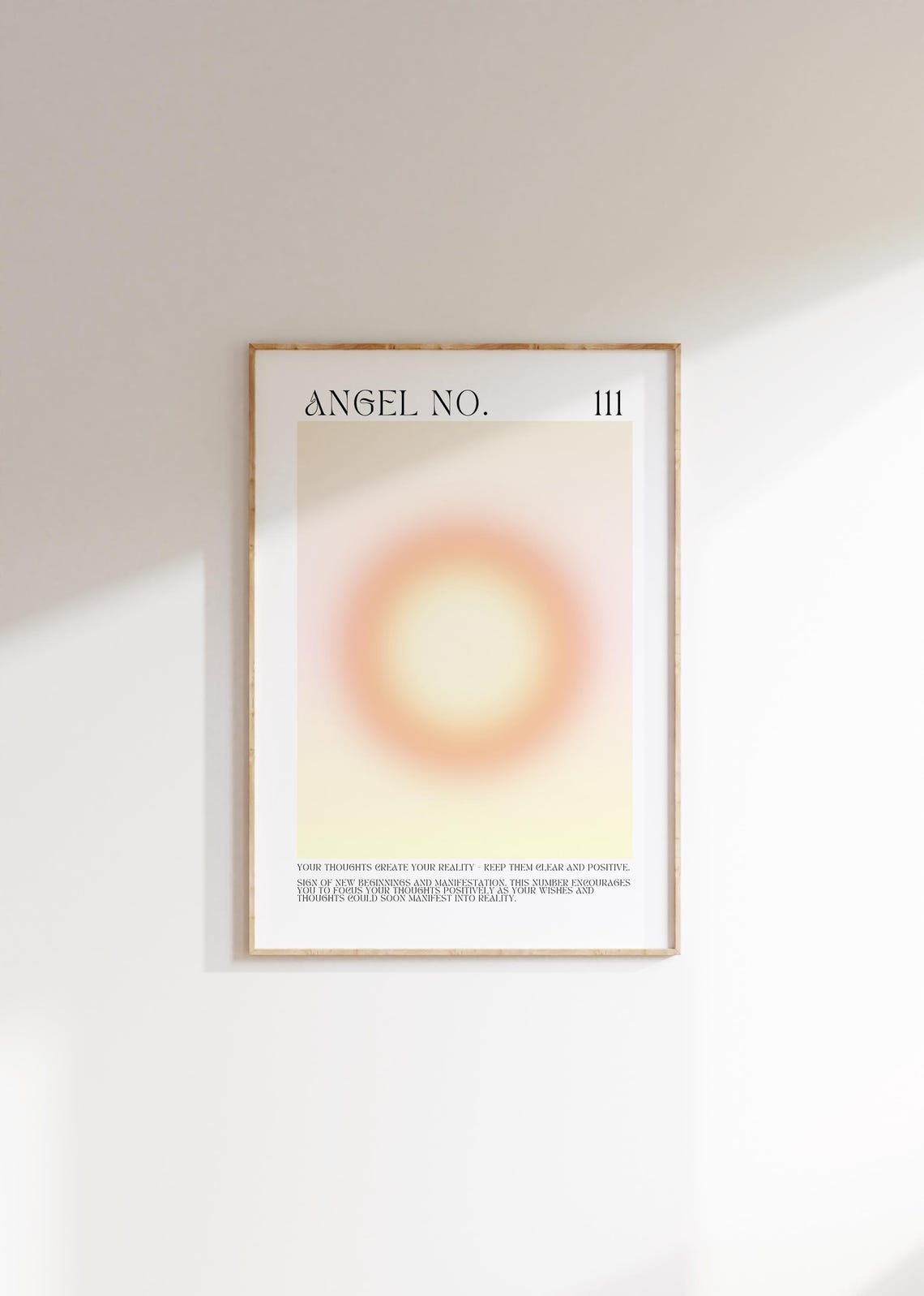 Angel Number 111 Poster Aura Print Manifest Gift Aesthetic Room Decor Inspirational Quote Angel Aura Art Teenage Girl Gifts - Image 3