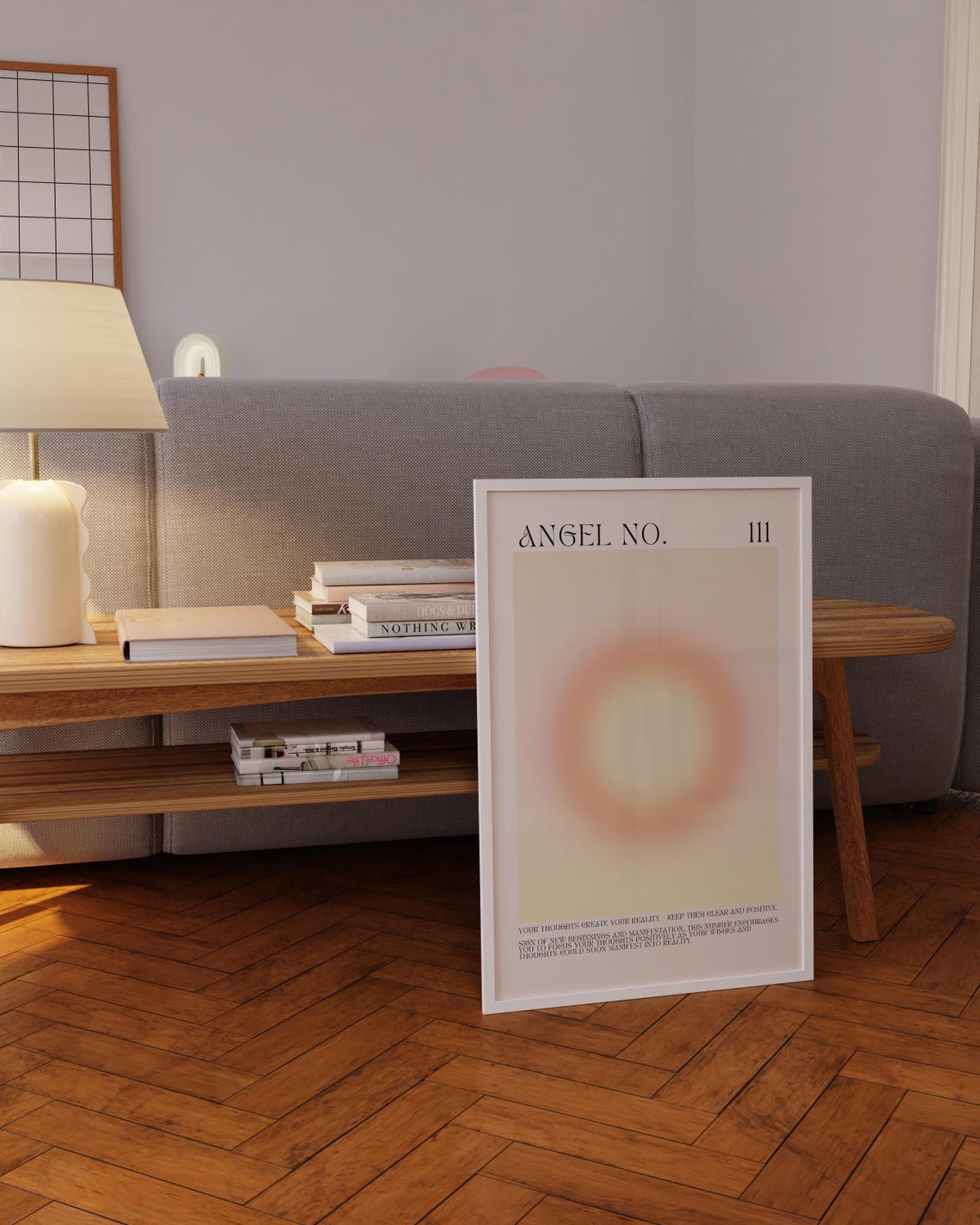 Angel Number 111 Poster Aura Print Manifest Gift Aesthetic Room Decor Inspirational Quote Angel Aura Art Teenage Girl Gifts - Image 5