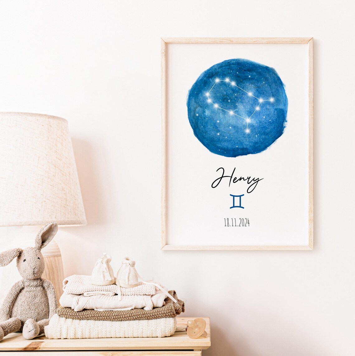 Gemini Personalized Star Map, Astrology Art Print - Image 5