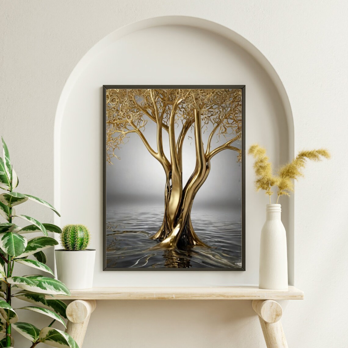 Abstract Nature Inspired Fluid Art, Earth Tones
