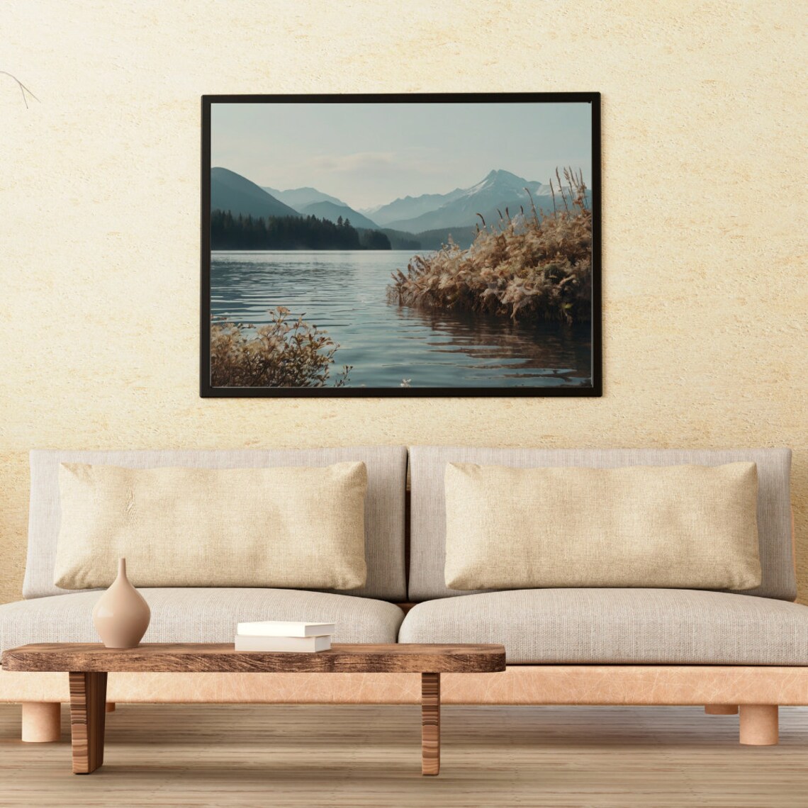 Serene Mountain Lake Art Escape To Tranquility - Image 2