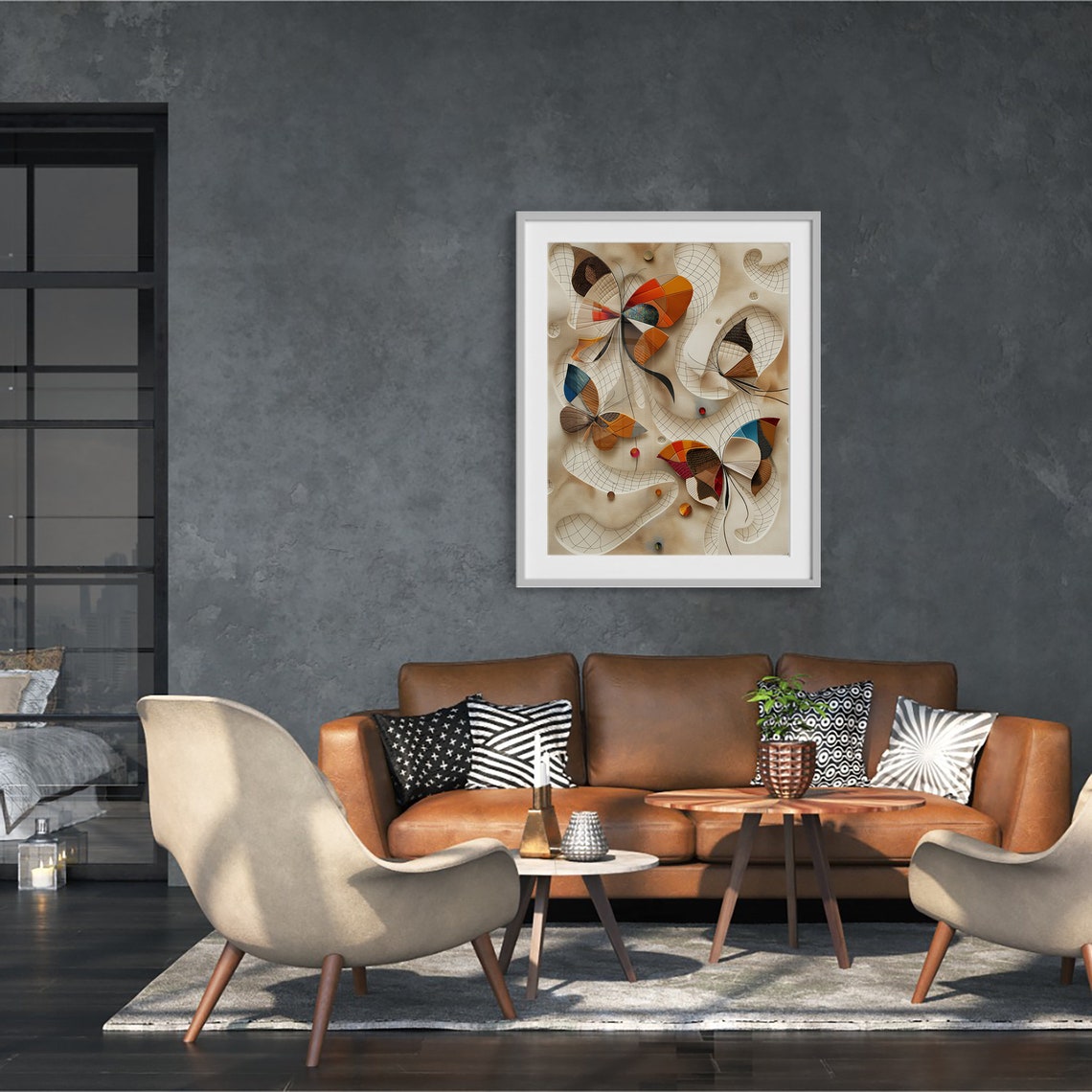 Abstract Butterfly Wall Painting Arts Modern Wall Decor Art Prints Instant Wall Art - Image 6