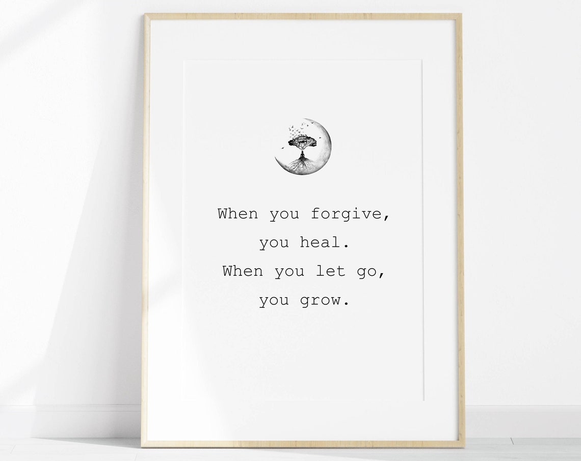 Healing Quote Print Positive Mental Health Poster Growth Mindset Art Buddhism Decor Self Care Wall Art
